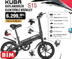 KUBA KATLANABİLİR ELEKTRİKLİ BİSİKLET S15 KUBA KATLANABİLİR ELEKTRİKLİ BİSİKLET S15